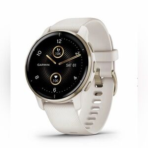 Garmin Venu 2 Plus Ivory Smartwatch with Gold Accents $450